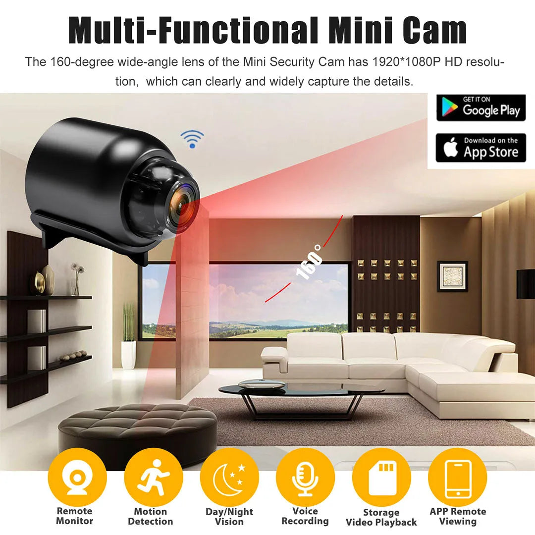 HOT 🔥2023 Mini WIFI Camera 1080P HD - Night Vision Included