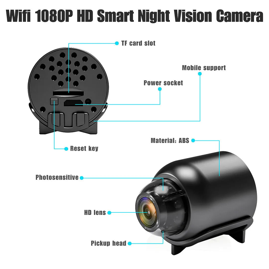 HOT 🔥2023 Mini WIFI Camera 1080P HD - Night Vision Included